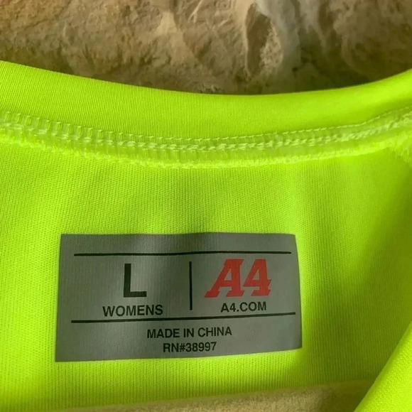A4 Lime Green & Black T-Shirt - Picture 4 of 6